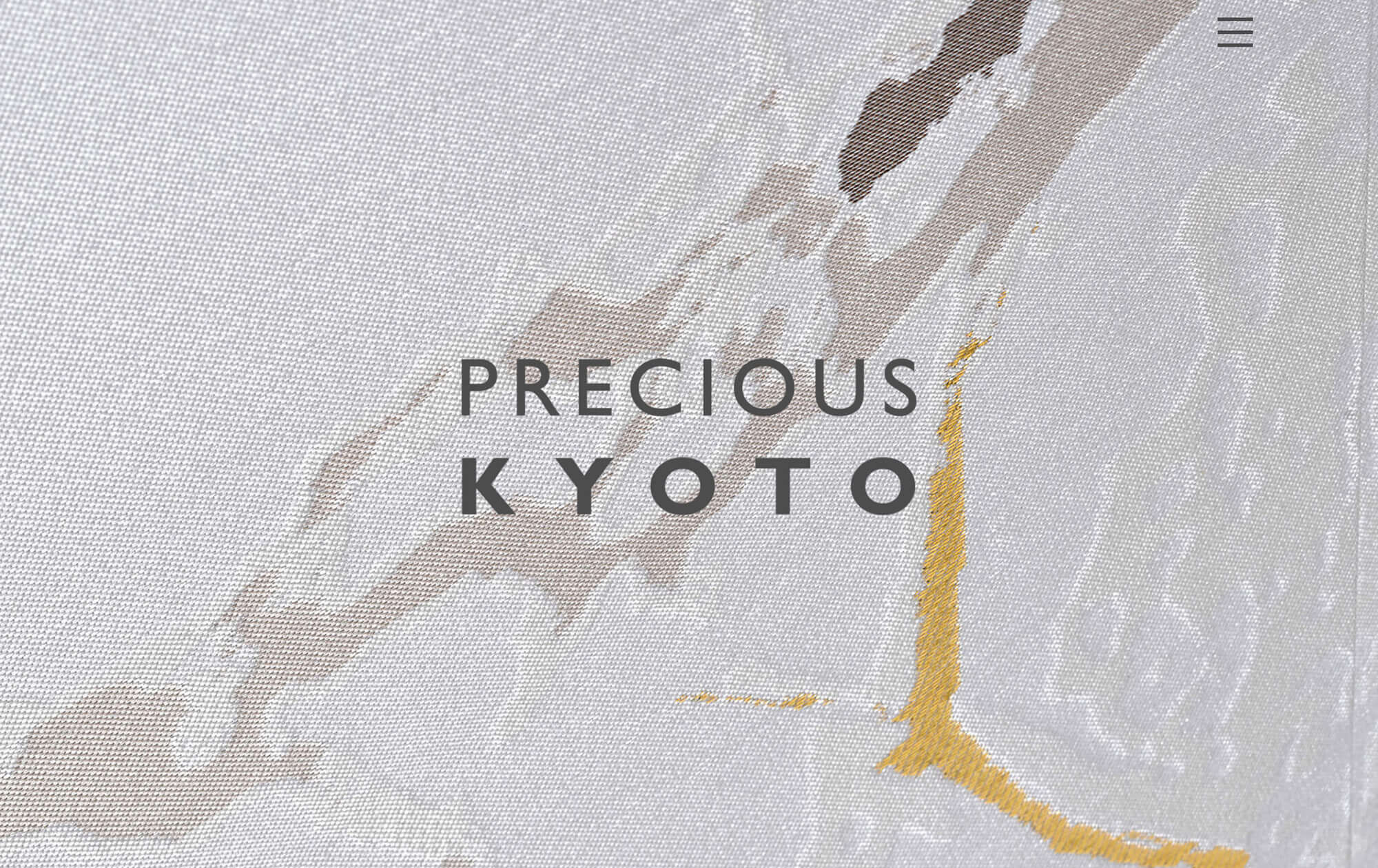 PRECIOUSKYOTOウェブサイトトップ画像
